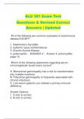 ALU 301 Exam Test  Questions & Revised Correct  Answers &vert; Updated