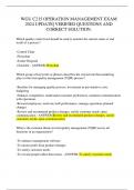 WGU C215 OPERATION MANAGEMENT EXAM  2024 UPDATE&vert; VERIFIED QUESTIONS AND  CORRECT SOLUTION&period;