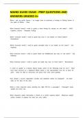 Maine Guide Exam - Prep Questions