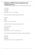 OptoPrep NBEO Practice Questions and verified answers 