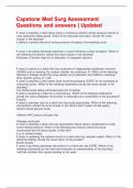 Capstone Med Surg Assessment Questions and answers &vert; Updated