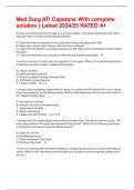 Med Surg ATI Capstone With complete solution &vert; Latest 2024&sol;25 RATED A&plus;