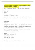 Maine Real Estate Exam Practice Questions