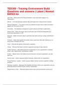 TED300 - Training Environment Build Questions and answers &vert; Latest &vert; Newest RATED A&plus;