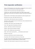 First responder certification Exam 2024&sol;2025 Questions With Completed & Verified Solutions&period;