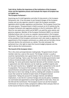 Unit 2 P6 D2 Outline the importance of the Institutions of the European Union and the legislative process and Evaluate the impact of European law on English Law