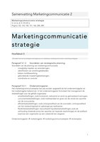 Samenvatting Marketingcommunicatiestrategie