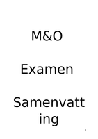 M&O examen samenvatting compleet