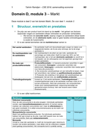 VWO economie samenvatting Markt, deel 2 (EINDEXAMEN domein D, Praktische Economie module 3)