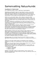 4 VWO Natuurkunde Samenvatting - Hoofdstuk 8&colon; Elektriciteit