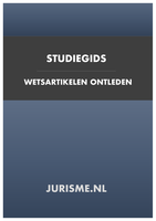 Studiegids - Wetsartikelen ontleden