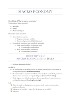 Macro Economie - Samenvatting Aantekeningen