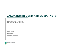 valuation and analysis of derivatives