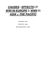 Causes & Effects of WWI in Europe / WWII in Asia + The Pacific