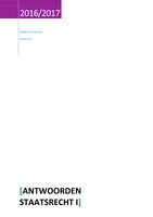 Staatsrecht I &lpar;werkcolleges&rpar;&colon; vragen&comma; antwoorden&comma; theorie en uitwerkingen van verplichte arresten