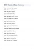 BMW Technical Class Numbers Exam 2024&sol;2025 Questions With Completed & Verified Solutions&period;