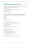 WVSSAC Baseball Part 1 Test Updated 2024&sol;2025 Actual Questions and answers with complete solutions