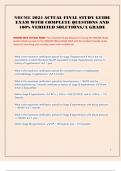 NRCME 2024 ACTUAL FINAL STUDY GUIDE  EXAM WITH COMPLETE QUESTIONS AND  100&percnt; VERIFIED SOLUTIONS&sol;A GRADE