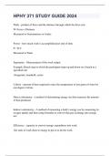 HPHY 371 STUDY GUIDE 2024