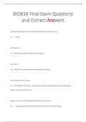 BIOB34   Exam Questions and Correct Answers