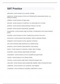 SAT Practice Exam with 100&percnt; correct solutions 2024