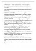 CATEGORY 7 TEST QUESTIONS AND ANSWERS