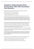 Substance related disorders-Nclex Practice Exam  With 100&percnt; Guaranteed Pass Solutions&period;