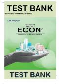Test Bank for ECON MICRO&comma; 7th Edition by William A&period; McEachern All Chapters &vert;&vert; Complete Guide A&plus;