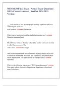 MSM 6630 Final Exam &vert; Actual Exam Questions &vert;  100&percnt; Correct Answers &vert; Verified 2024&sol;2025 Version