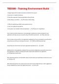 TED300 - Training Environment Build  Questions And Answers Rated A&plus; New Update Assured Satisfaction