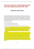 Human Case Study for a Female Diagnosed with Chest Pain Updated Study Guide 2024 -2025&period;