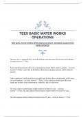 TEEX BASIC WATER WORKS OPERATIONS&vert;ACCURATE  ANSWERS&vert;GUARANTEED EXAM&vert;UPDATED