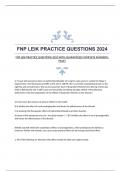 FNP LEIK PRACTICE QUESTIONS 2024 WITH GUARANTEED COMPLETE ANSWERS&vert;PASS&excl;&excl;