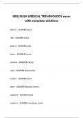 SKILLSUSA MEDICAL TERMINOLOGY exam with complete solutions