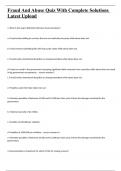 Fraud And Abuse Quiz With Complete Solutions Latest Upload