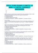 2024 3100 EXAM 6 UNITS 12 AND 13 WITH CORRECT ANSWERS &Tab;