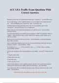 ACC LEA Traffic Exam Questions With Correct Answers&period;