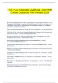 PGA PGM Associate Qualifying Exam With Correct Questions And Answers 2024