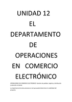 EL DEPARTAMENTO DE OPERACIONES  EN  COMERCIO  ELECTRÓNICO