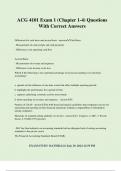 ACG 4101 Exam 1 &lpar;Chapter 1-4&rpar; Questions With Correct Answers