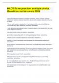 BACE Exam practice&colon; multiple choice Questions and Answers 2024