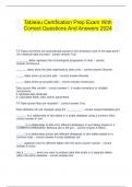  Tableau Certification Prep Exam With Correct Questions And Answers 2024