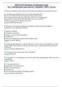 2024 NASM Nutrition Certification Exam New Full Questions and Answers &lpar; Included &rpar; 100&percnt; Correc