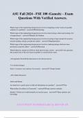 ASU Fall 2024 - FSE 100 &lpar;Ganesh&rpar; &ndash; Exam Questions With Verified Answers&period;