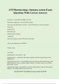 ATI Pharmocology&colon; Immune system Exam Questions With Correct Answers