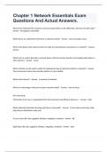Chapter 1 Network Essentials Exam Questions And Actual Answers&period;
