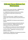NUR 2030 Pharm Midterm Test With Solution