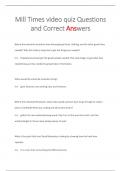 Mill Times video quiz Questions  and Correct Answers