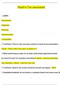 Head to Toe assessment Questions and Answers &lpar;2024 &sol; 2025&rpar; &lpar;Verified Answers&rpar;