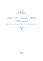 Samenvatting AE2 / Samenvatting Algemene Economie 2